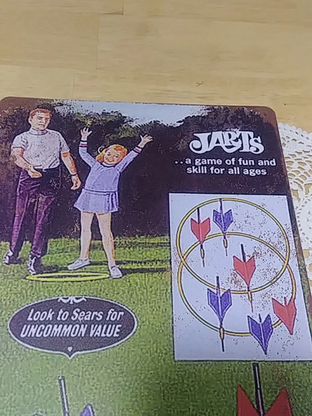 Advertising Reproduction, Jarts lawn game, wall art, thin metal sign, new item